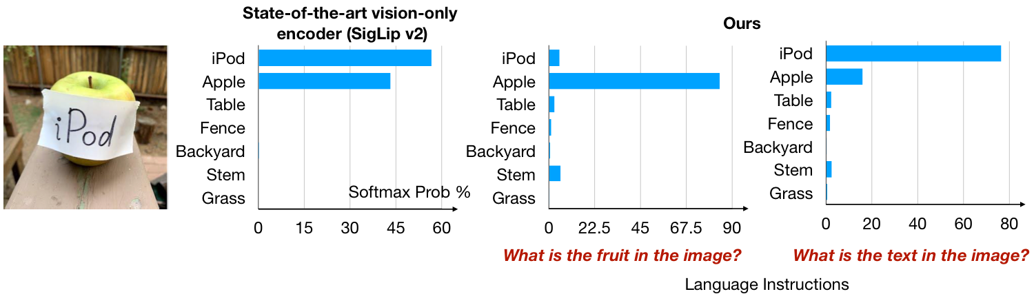 LIVE enables language-controlled vision embeddings